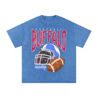 Image 2 of Buffalo Football Acid Wash Vintage Oversized Cotton T-Shirt