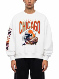 Image 2 of Chicago Football Retro Original Design Crewneck Windy City
