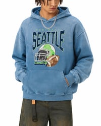 Image 2 of Seattle Football Heavyweight Sunfade Oversized Hoodie