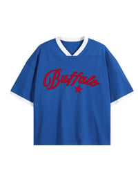 Image 2 of Buffalo Football Unisex Colour Block Vintage Tee, Retro Style in 100% Cotton