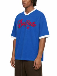 Image 3 of Buffalo Football Unisex Colour Block Vintage Tee, Retro Style in 100% Cotton