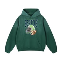 Image 3 of Seattle Football Heavyweight Sunfade Oversized Hoodie