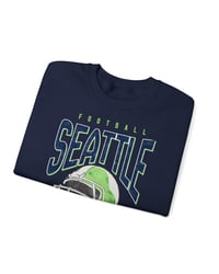 Image 4 of Seattle Football Crewneck Retro Emerald City Sweatshirt