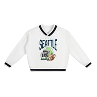Image 4 of Seattle Football Vintage Varsity 100% Cotton Sweater