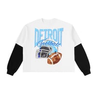Image 3 of Detroit Football Layered Contrast Long Sleeve Shirt