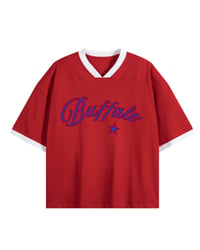 Image 4 of Buffalo Football Unisex Colour Block Vintage Tee, Retro Style in 100% Cotton