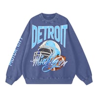 Image 4 of Retro Detroit Football Acid Wash Crewneck Motor City