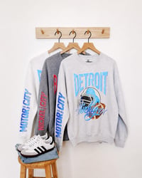 Image 5 of Detroit Football Retro Original Design Crewneck Motor City