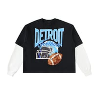 Image 4 of Detroit Football Layered Contrast Long Sleeve Shirt