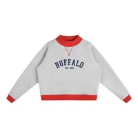 Image 4 of Buffalo Football Heritage 1960 Women’s Mock Neck Crewneck
