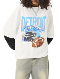 Image 5 of Detroit Football Layered Contrast Long Sleeve Shirt