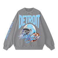 Image 6 of Retro Detroit Football Acid Wash Crewneck Motor City