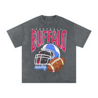 Image 6 of Buffalo Football Acid Wash Vintage Oversized Cotton T-Shirt