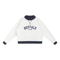 Image 6 of Buffalo Football Heritage 1960 Women’s Mock Neck Crewneck