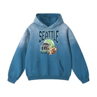 Image 7 of Seattle Football Heavyweight Sunfade Oversized Hoodie