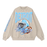 Image 7 of Retro Detroit Football Acid Wash Crewneck Motor City