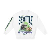 Image 8 of Seattle Football Crewneck Retro Emerald City Sweatshirt