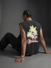 Image 2 of Miami Vice Washed Raw-Hem Tank Top