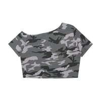 Image 9 of Women's Camo Buffalo Off Shoulder and Shorts Matching Set