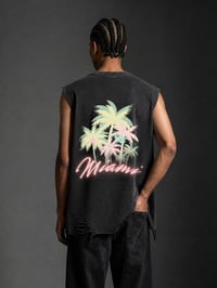 Image 3 of Miami Vice Washed Raw-Hem Tank Top