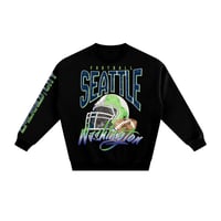 Image 10 of Seattle Football Crewneck Retro Emerald City Sweatshirt