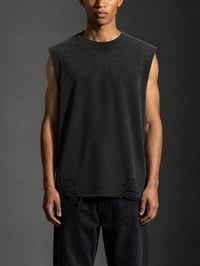 Image 5 of Miami Vice Washed Raw-Hem Tank Top