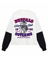 Image 3 of Buffalo Fans Tailgate Outlaws Vintage 1960s Sweater, Unisex Cotton Crewneck