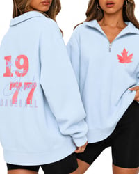 Image 2 of Quarter Zip Vintage Toronto Baseball Sweatshirt-dfacd632