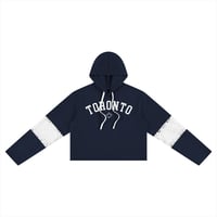 Image 4 of Women’s Toronto Hockey Cropped Lace-Panel Hoodie