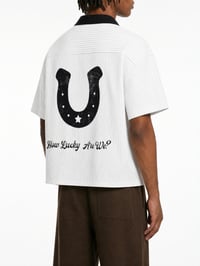 Image 4 of How Lucky Are We Horseshoe Button Down Shirt