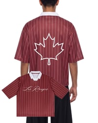 Image 1 of Pinstripe Canada Soccer "Les Rouges"  Jersey