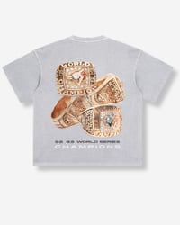 Image 2 of Vintage Blue Jays 1992 1993 World Series Championship Rings Washed T-Shirt