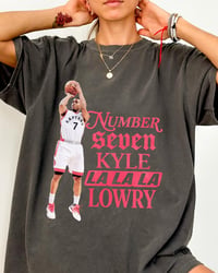 Image 4 of Kyle Lowry Number 7 Vintage Toronto Basketball Shirt