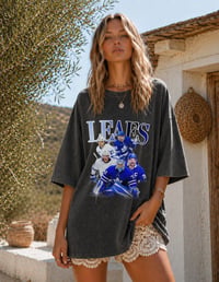 Image 4 of Toronto Maple Leafs Vintage Y2k Graphic Tee Bobrovsky Tavares Matthews Knies Nylander