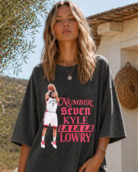 Image 8 of Kyle Lowry Number 7 Vintage Toronto Basketball Shirt