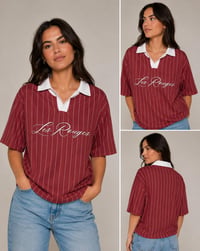 Image 6 of Pinstripe Canada Soccer "Les Rouges"  Jersey