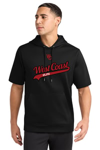 West Coast Elite Short Sleeve Dri Fit Hoodie - Black