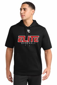 West Coast Elite Baseball Short Sleeve Dri Fit Hoodie - Black