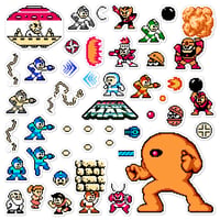Image 1 of Mega Man Sticker/Magnet Sets (45 Pieces)