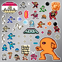 Image 2 of Mega Man Sticker/Magnet Sets (45 Pieces)
