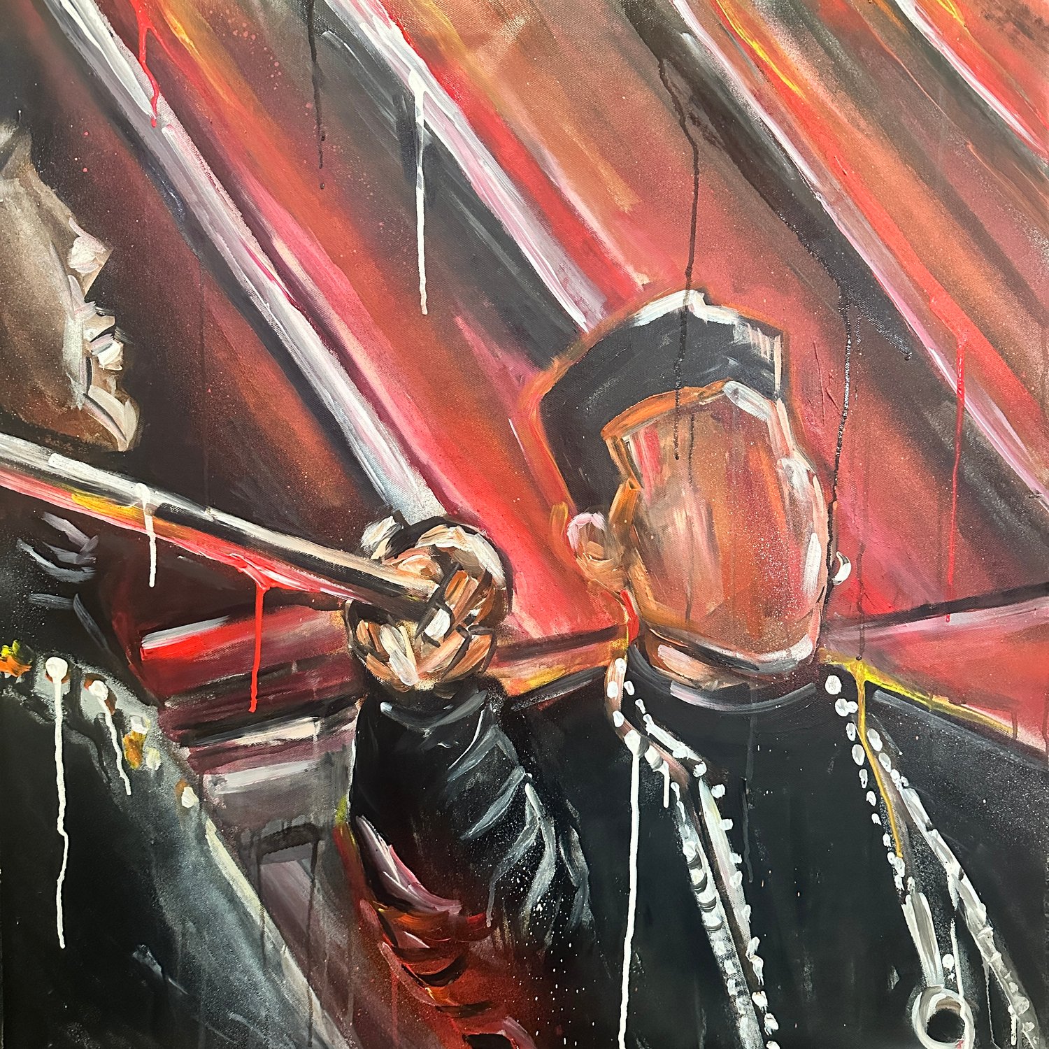 SIT YO $5 ASS DOWN.... ORIGINAL PAINTING - 30x30"