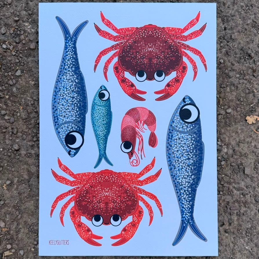 Sea Critter Prints by Keely Glitters