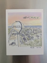 Image 1 of Polaroid-Style Magnet - Villas, NJ "Home of the Best Potato Salad" Water Tower