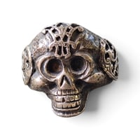 Image 1 of Vintage Ornate Skull Ring, c. 1950s