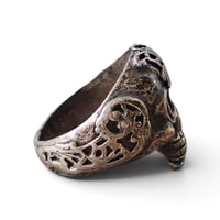 Image 4 of Vintage Ornate Skull Ring, c. 1950s