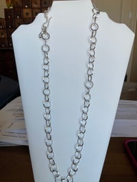 Image 1 of Lightweight silver circles necklace