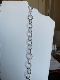 Image 2 of Lightweight silver circles necklace