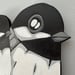 Image of Two Chickadees / acrylic on plywood painting