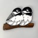 Image of Two Chickadees / acrylic on plywood painting