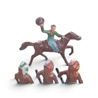 Image 6 of Vintage Lincoln Log Metal Figures, c. 1940s